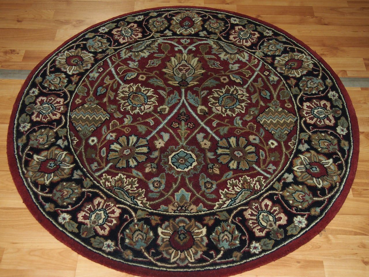 Amazon.com: 4' X 4' Medallion Decorative Kashan Red Round Wool Rug