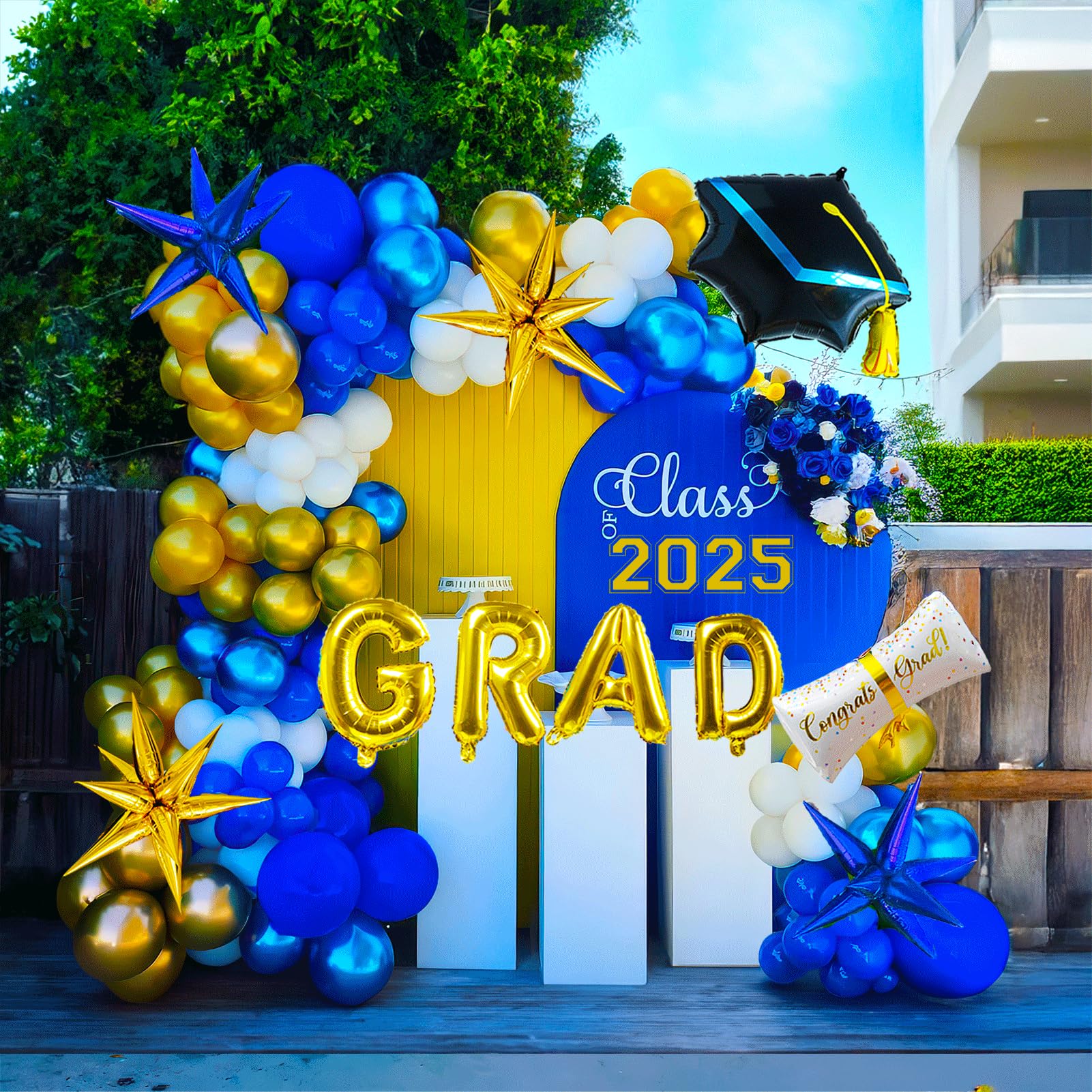 Extraordinary Blue And Gold Graduation Decorations Images