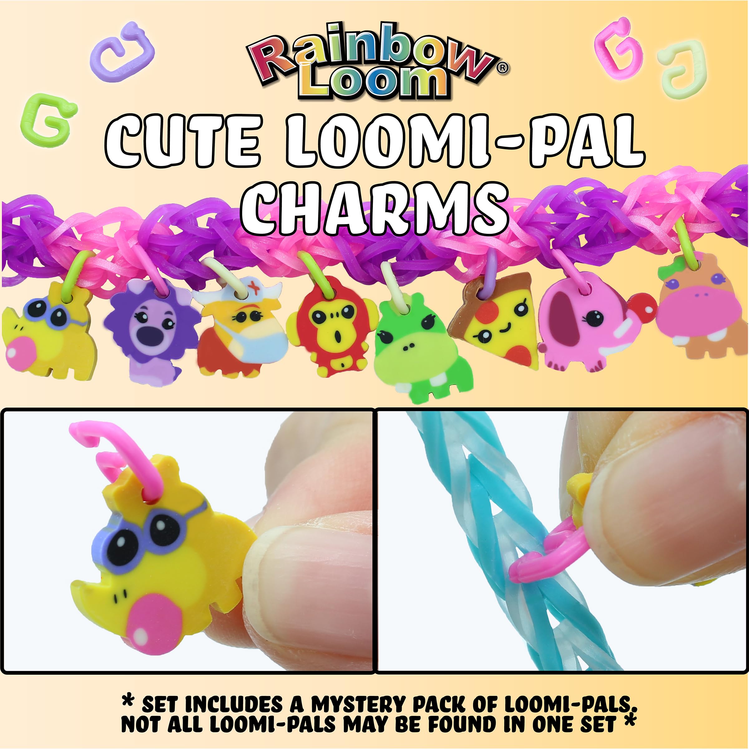 Rainbow Loom® Loomi-Pals™ MEGA Combo Set, Features 60 Cute Assorted LP Charms, The New RL 2.0, Happy Looms, Hooks, Alpha & Pony Beads, 5600 Colorful Bands All in a Carrying Case for Boys and Girls 7+