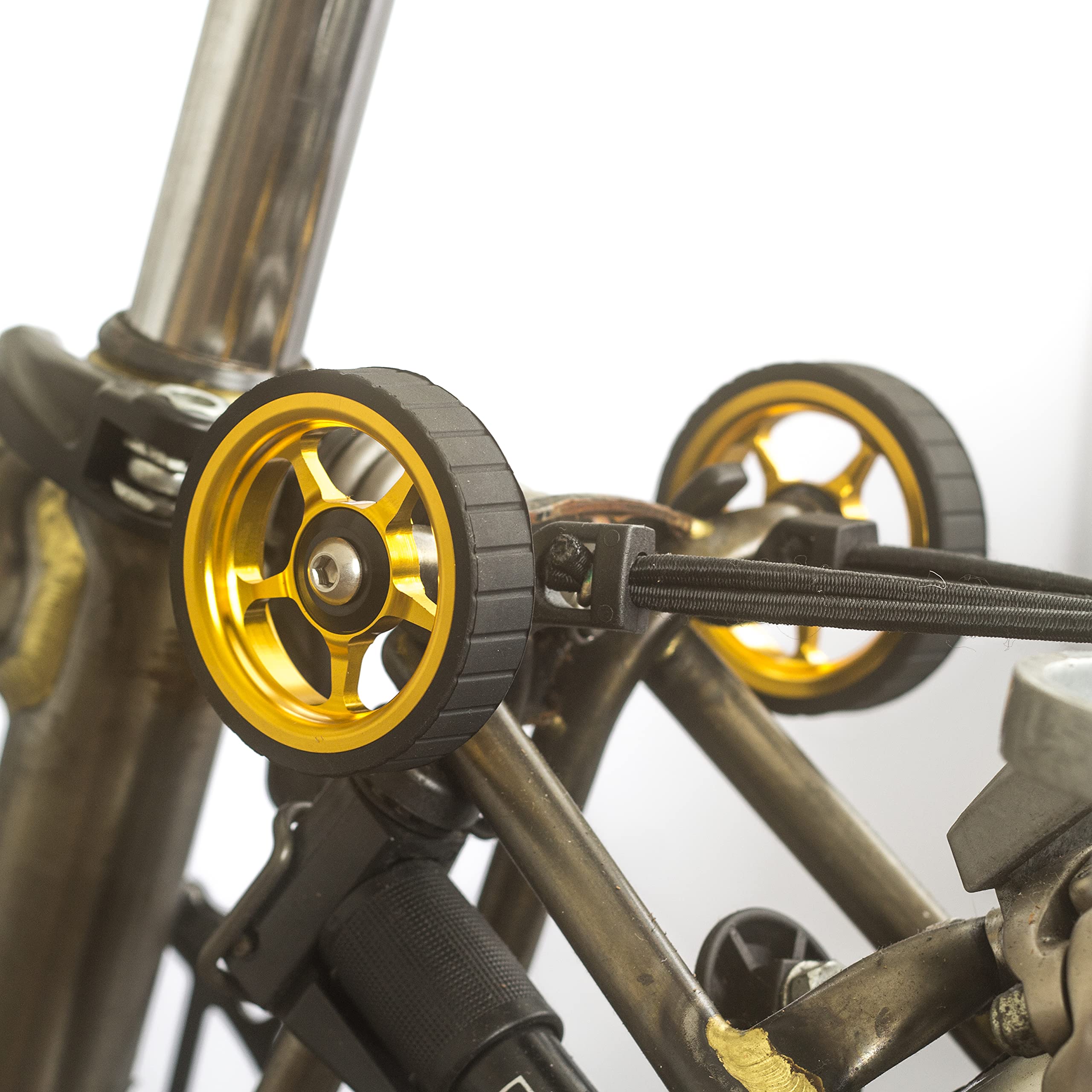 Wide Easy Wheels For BROMPTON ver 2.0 in GOLD