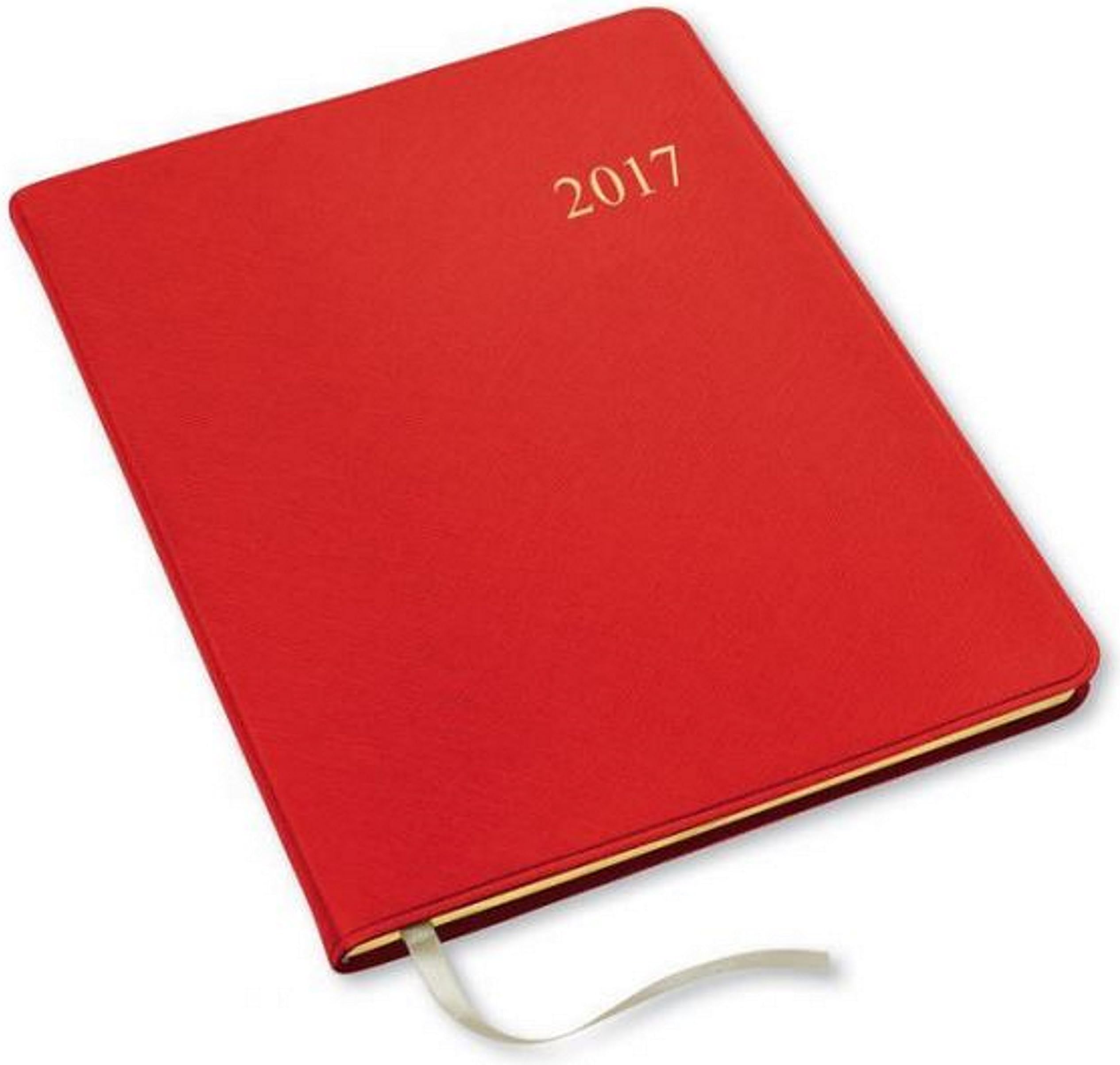 2016-2017 18-Months Monthly Large Red Cartier Planner Calendar (Including July 2016 - December 2017) Made in USA (Size: 9.6 " x 7.6")
