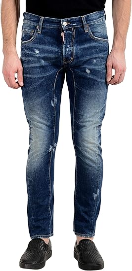 Amazon ディースクエアード2 Dsquared2 Tidy Biker デニムパンツ ブルー S71la0622 S 0 48 並行輸入品 ジーンズ 通販