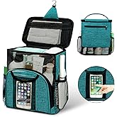 Attmu Mesh Shower Caddy Portable Dorm Tote Bag, Quick Dry Hanging Toiletry Bag, Large Capacity Shower Bag for College Dorm Room Essentials for Boys and Girls for Bath Camping (Peacock Green)