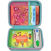 GWCASE Carrying Case for LeapFrog for LeapStart Books for LeapReader System | Hard EVA, for LeapReader Pen Slot, 7 Books Capacity, Mesh Pocket for Accessories, Home/School /Travel Use, Green, Case Only