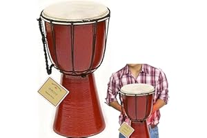 B.N.D TOP Drum Djembe is a Rope goat skin Covered Goblet African Drum Played by Hands West Africa style jembe for drums circle and more (7x15)