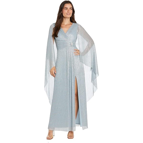r & m richards beaded dress & flyaway jacket Beaded Slip Chiffon Jacket Dress – R&M Richards main image 1