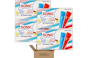 Sonic Freezer Pops 40 Count Assorted Variety Pack - 4 Boxes of 10 Pops Each - Ocean Water and Cherry Limeade - Summer, 4th of July, Sports, Cooler Snack - In Cornershop Confections Box
