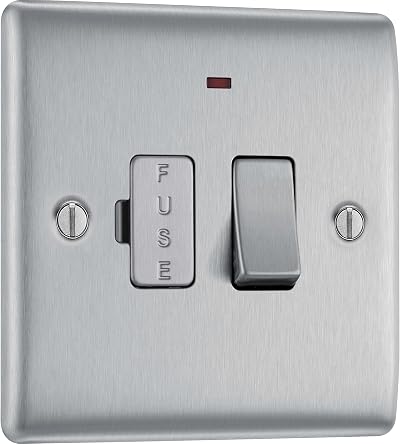 British General BG Nexus Metal Switched Fused Connection Unit 13A LED