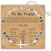 YBISNAIRE Cross Bracelet for Women, Christian Gifts for Women, Confirmation Baptism Easter Gifts, Unique Gift for Friends Daughter Mom Sister in Christ Niece on Birthday Christmas