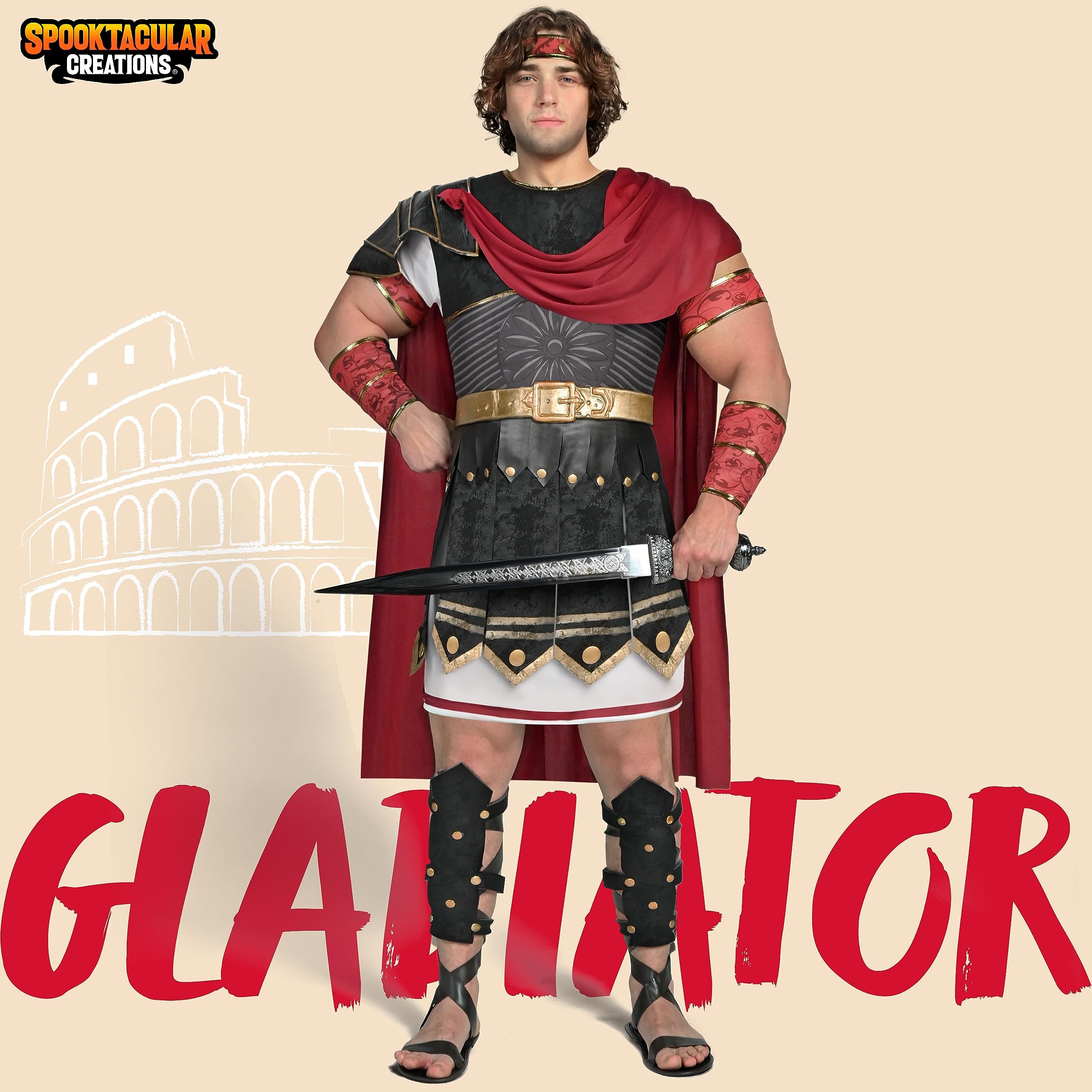 Spooktacular Creations Brave Men Roman Gladiator Costume Set