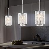 3 Pendant Lights Farmhouse Light Fixtures Kitchen Island Lighting Crystal Hanging Lamp Modern Pendants Ceiling Lamps,for Dinn