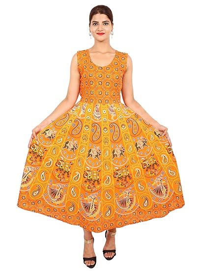 Women's A-Line Maxi Dress (JSL164_Blue_Free Size)