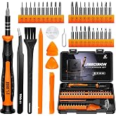 JOREST 40Pcs S2 Steel Small Precision Screwdriver Set with Torx T5 T6 T8 | Mini Repair Tool Kit for Macbook, Computer, Laptop, iPhone, PS4 PS5, Xbox, Switch, Glasses, Watch, Ring Doorbell, Electronics