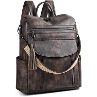 Amazon.com: Shrrie Vegan Leather Laptop Backpack for Women  display picture 1