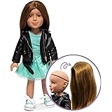 I'm A Girly Fashion Doll Lucy w/ Brown Interchangeable Removable Synthetic Wig to Style - Fashionista Model Figure for Kids 8