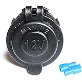 BANDC Waterproof Marine Motorcycle ATV Rv Lighter Socket Power Outlet Socket Receptacle 12v Plug