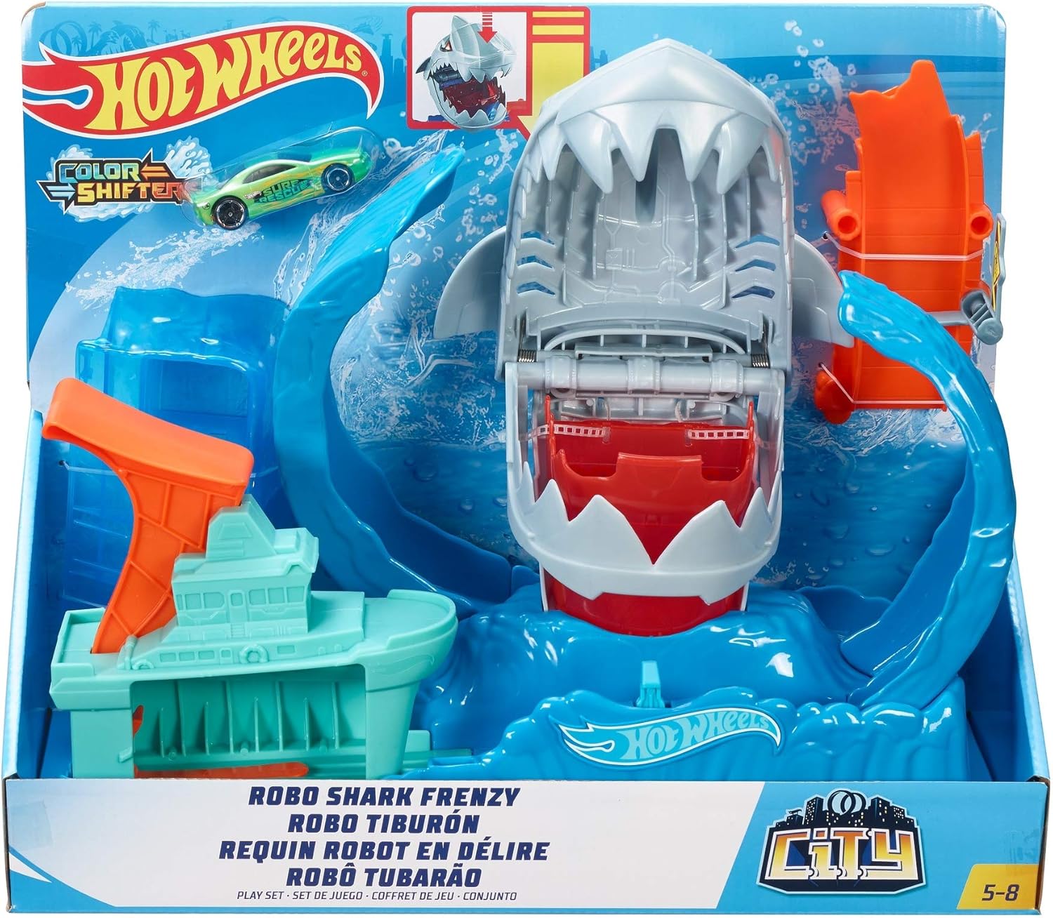 hot wheels set shark