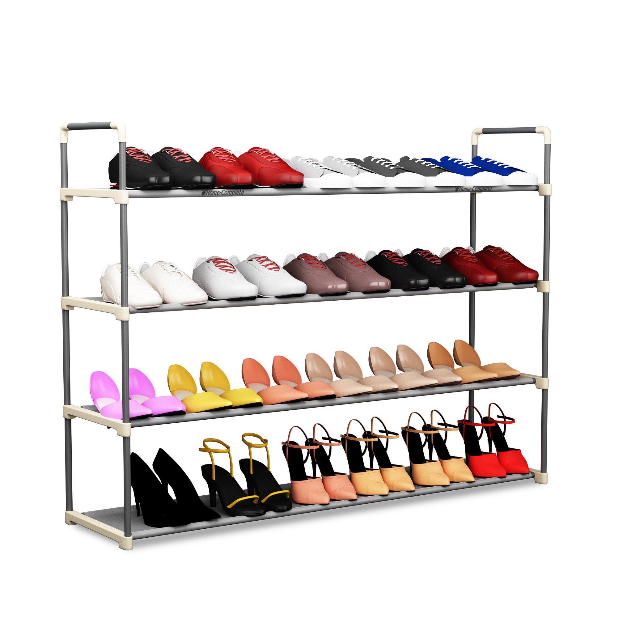 5-Tier Shoe Rack Organizer Storage Bench - Holds 30 Pairs - Organize Your Closet Cabinet or Entryway - Easy to Assemble - No Tools Required