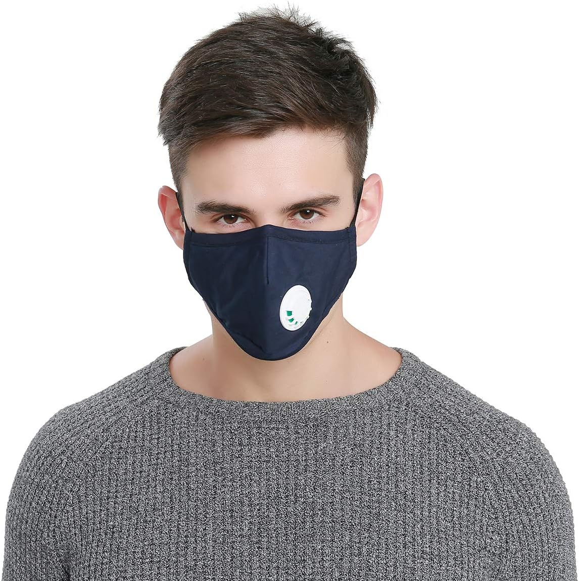 Dust Mask N95 N99 Anti Pollution Mask Face Respirator w/Activated Carbon Filters Reusable & Washable w/Adjustable Head Straps for Kids Men Women(General, Navy Blue)