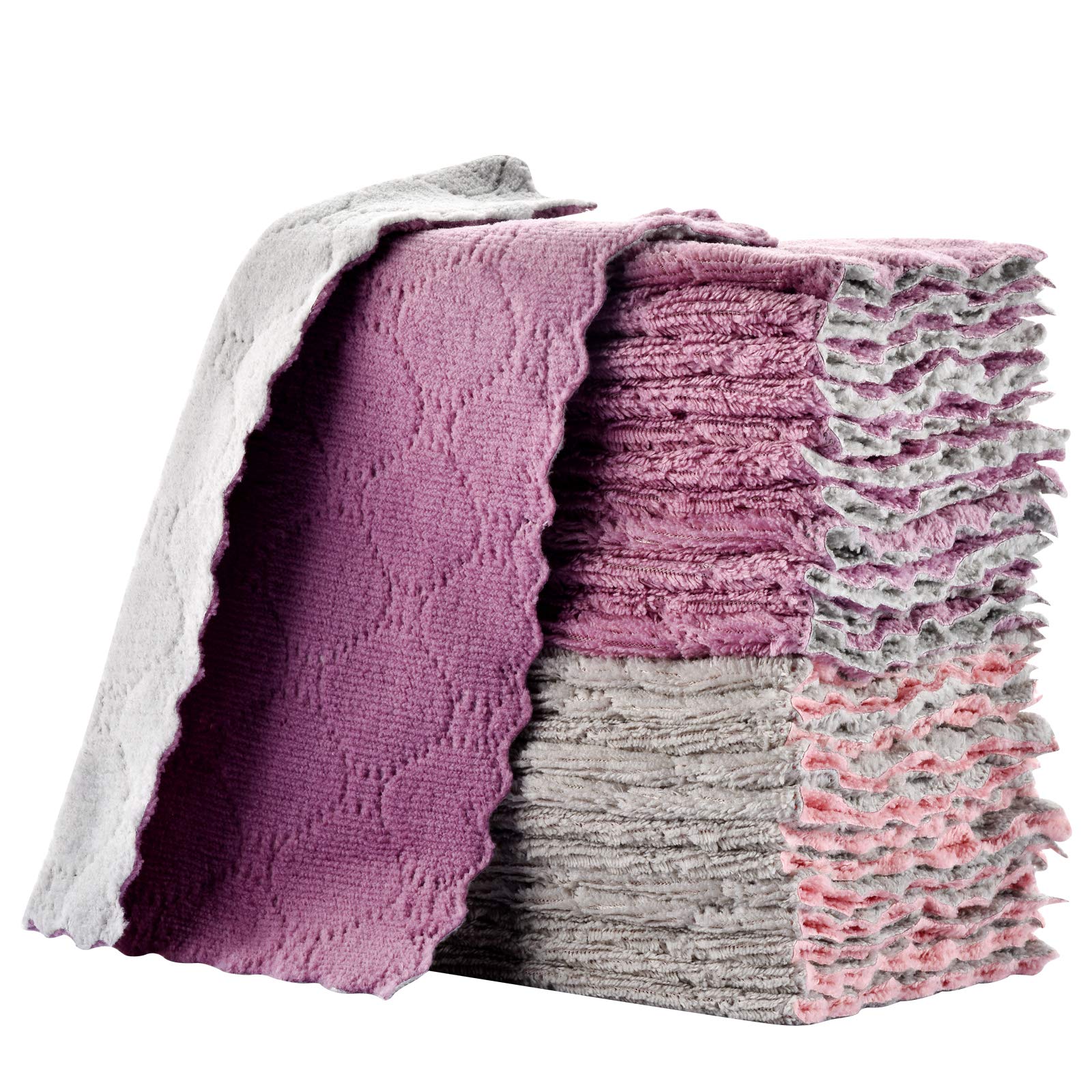Photo 1 of lSmall Reusable Cleaning Cloths, 6 x 10 inch, Super Absorbent Multipurpose Dish Cloths, for Furniture Rags, Kitchen Cloths, Tableware Quick-Drying Towels(11PCS)