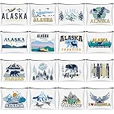 Bulyoou 16 Pcs Alaska Cosmetic Bag Souvenir Gifts Makeup Bag Travel Vacation Zipper Pouch Purse for Women Birthday Trip Gifts Party Favors