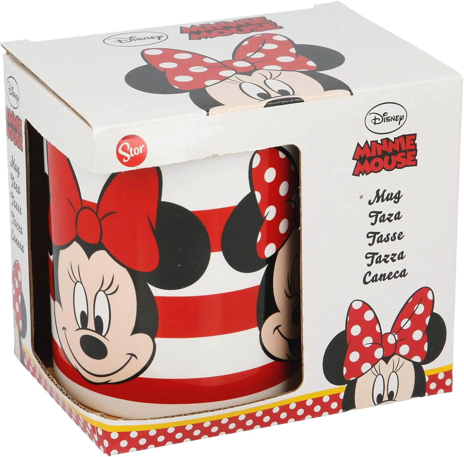 TAZA CERAMICA 325 ML CON CAJA | MINNIE MOUSE - DISNEY - STRIPES: Amazon.es: Hogar