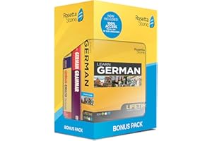 Rosetta Stone Lifetime Access: Learn German | Bonus Pack Bundle | Lifetime Access + Grammar Guide + Dictionary Book Set