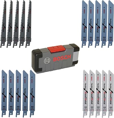 Bosch Professional 20-Piece Recip Saw Blades Tough Box Wood and Metal Set