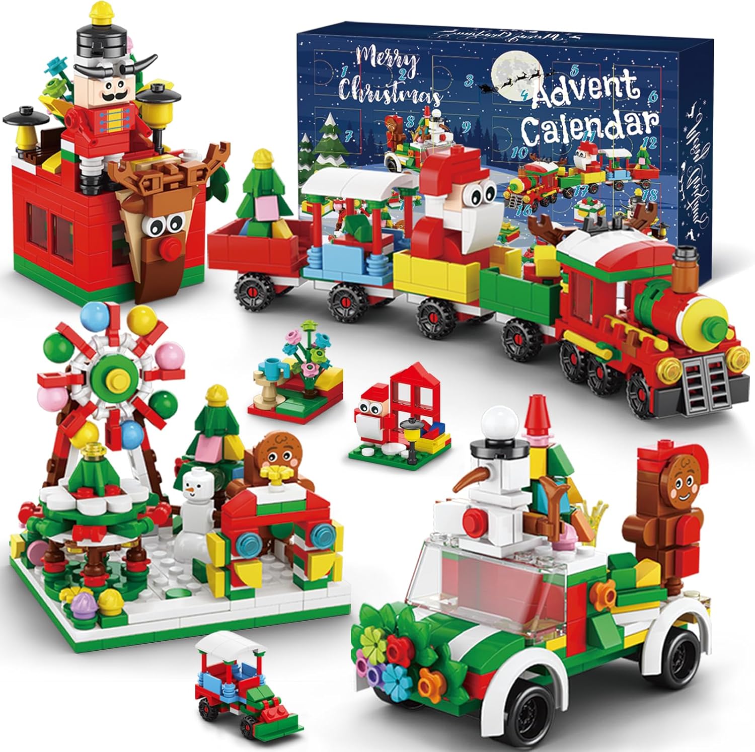Advent Calendars - Advent Calendar 2023 Kids, 24 Days Holiday Countdown Playset Building Blocks Toys, Christmas Stocking Stuffers for 6 7 8-12 Year Old Boys/Girls/Adults, Xmas Gifts STEM Toy Building Bricks Party Favors