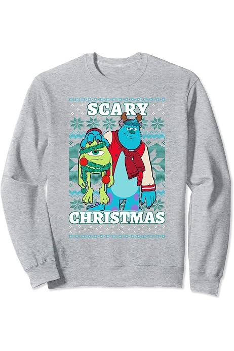 Amazon.com: Disney Pixar Monsters Inc. Christmas Scary Ugly Sweater Zip  Hoodie : Clothing, Shoes u0026 Jewelry