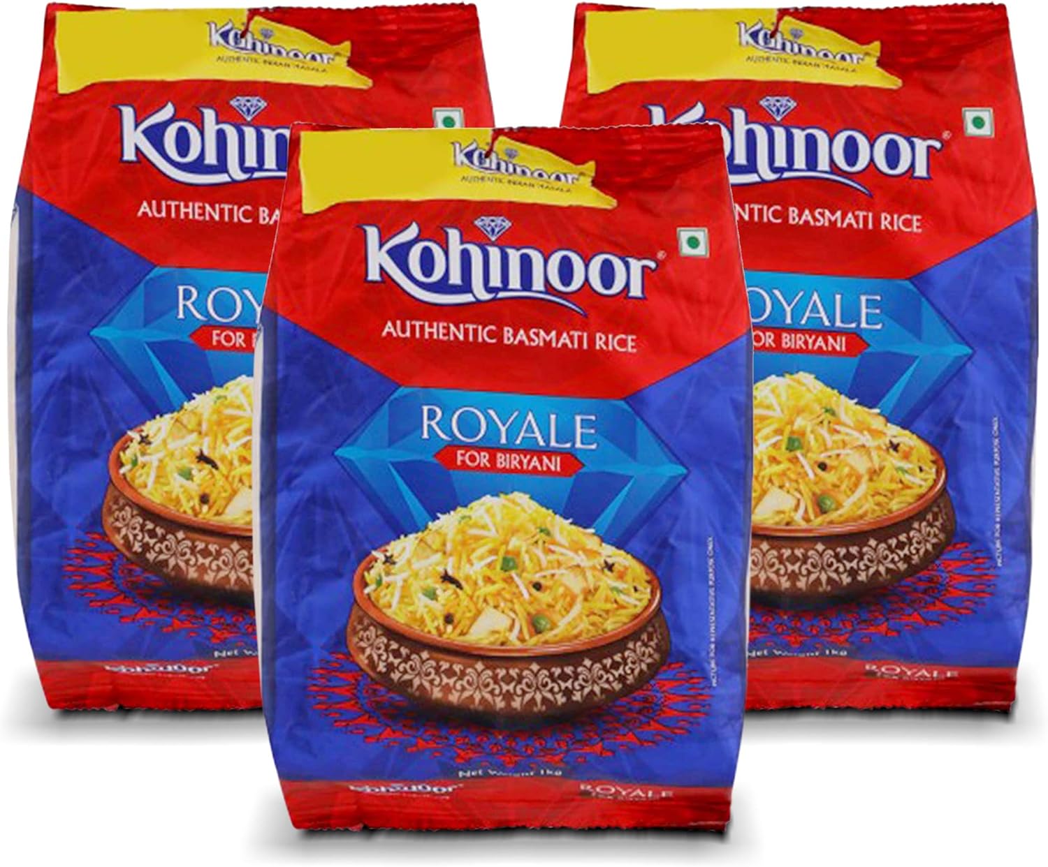 Kohinoor Authentic Basmati Rice, Royale 1 Kg (Pack of 3) Buy Online at
