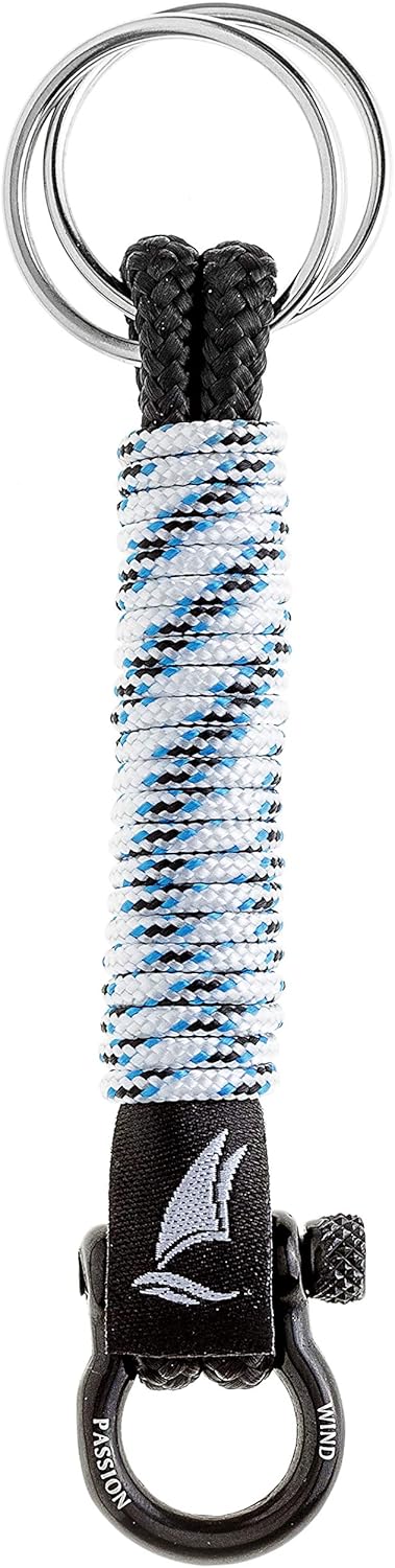 Wind Passion - Paracord Nautical Keychain for Men & Women Who Love Adventures, White Pearl