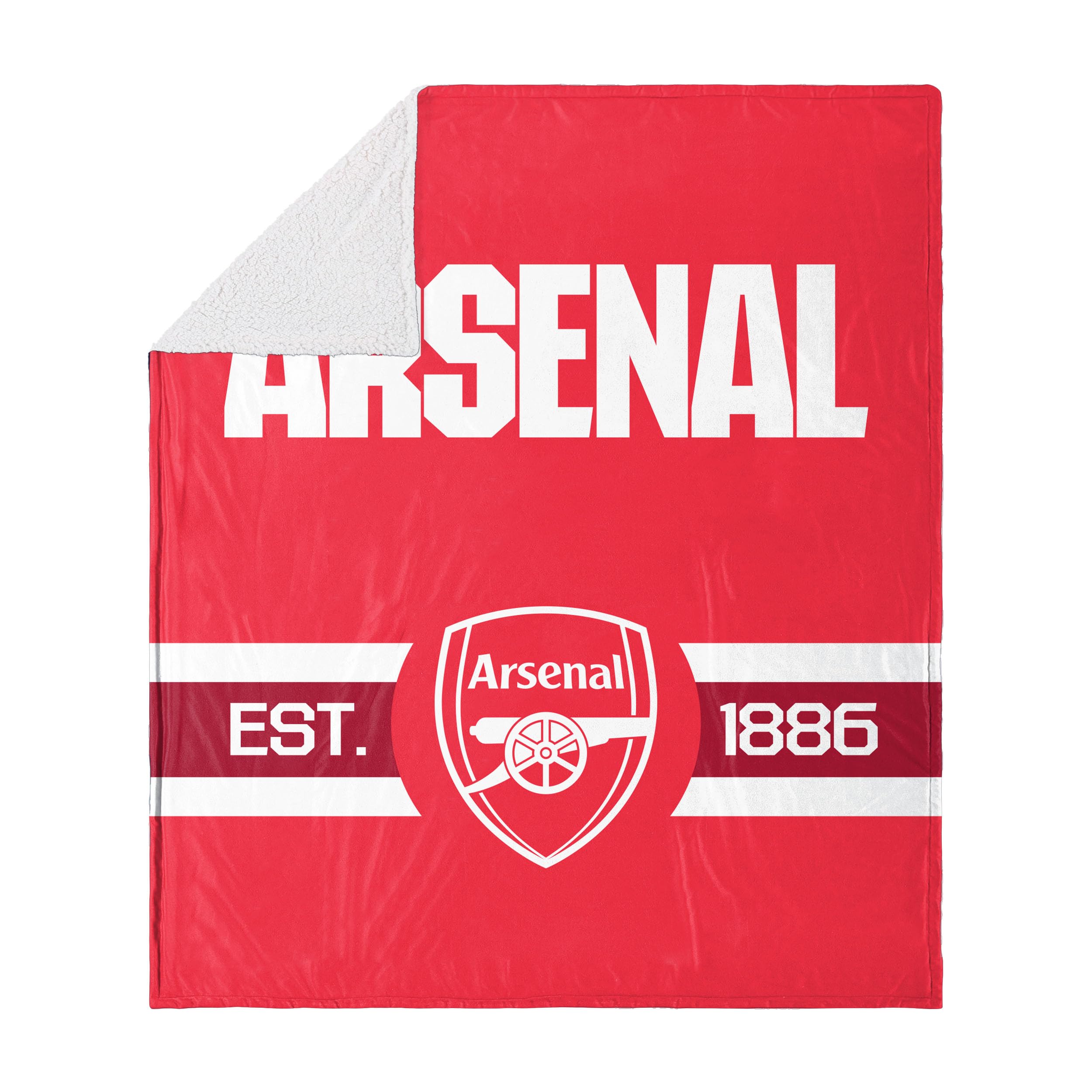 FOCO Officially Licensed Arsenal FC Established Sherpa Throw Blanket