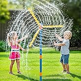 VATOS 57" Windmill Sprinkler Toy for Kids - 360° Rotating Outdoor Water Spray with 36 Splash Holes, Summer Backyard Lawn Spri