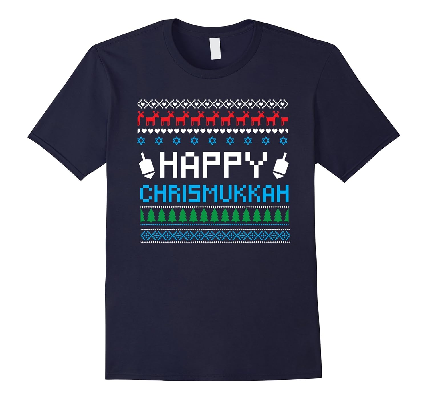 Happy Chrismukkah Ugly Christmas Sweater Style Funny Gift-Rose