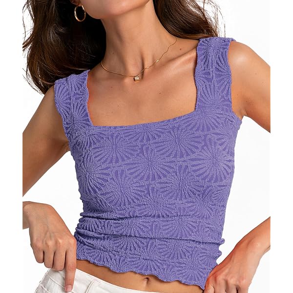 XUNZOO Women's Shiny Metallic Crop Top - Long Sleeve/Sleeveless High Neck Rave Festival Clubwear