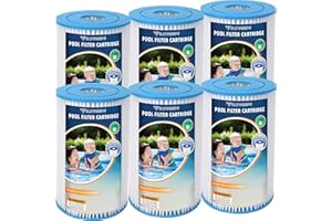 FILTREN Pool Filter Cartridge Type B Filter Cartrige Replacement. (6 Pack)