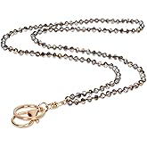 SPUNKYsoul Pretty Cute Colored Lanyard Necklace for id badge key keychain with Beads for Women