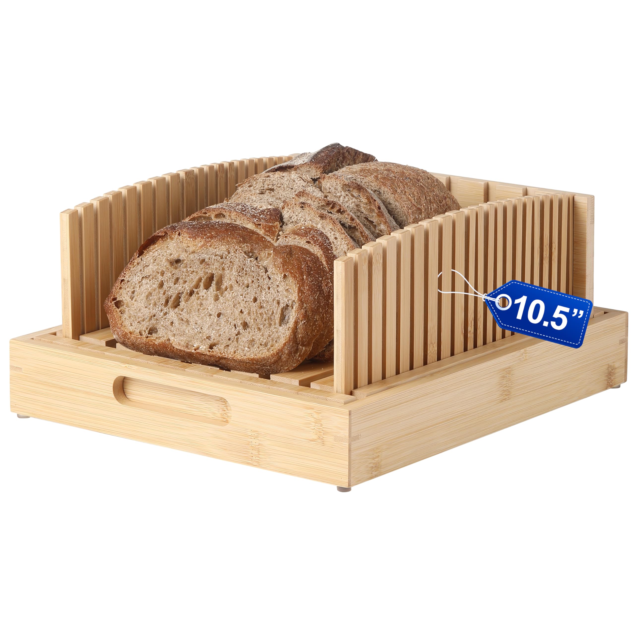 Photo 1 of 10.5" Sourdough Bread & Homemade Bread Slicer, Adjustable Wide & Homemade Loaves Bread Slicer – Anti-Slip, Crumb Tray, Customizable Thickness
