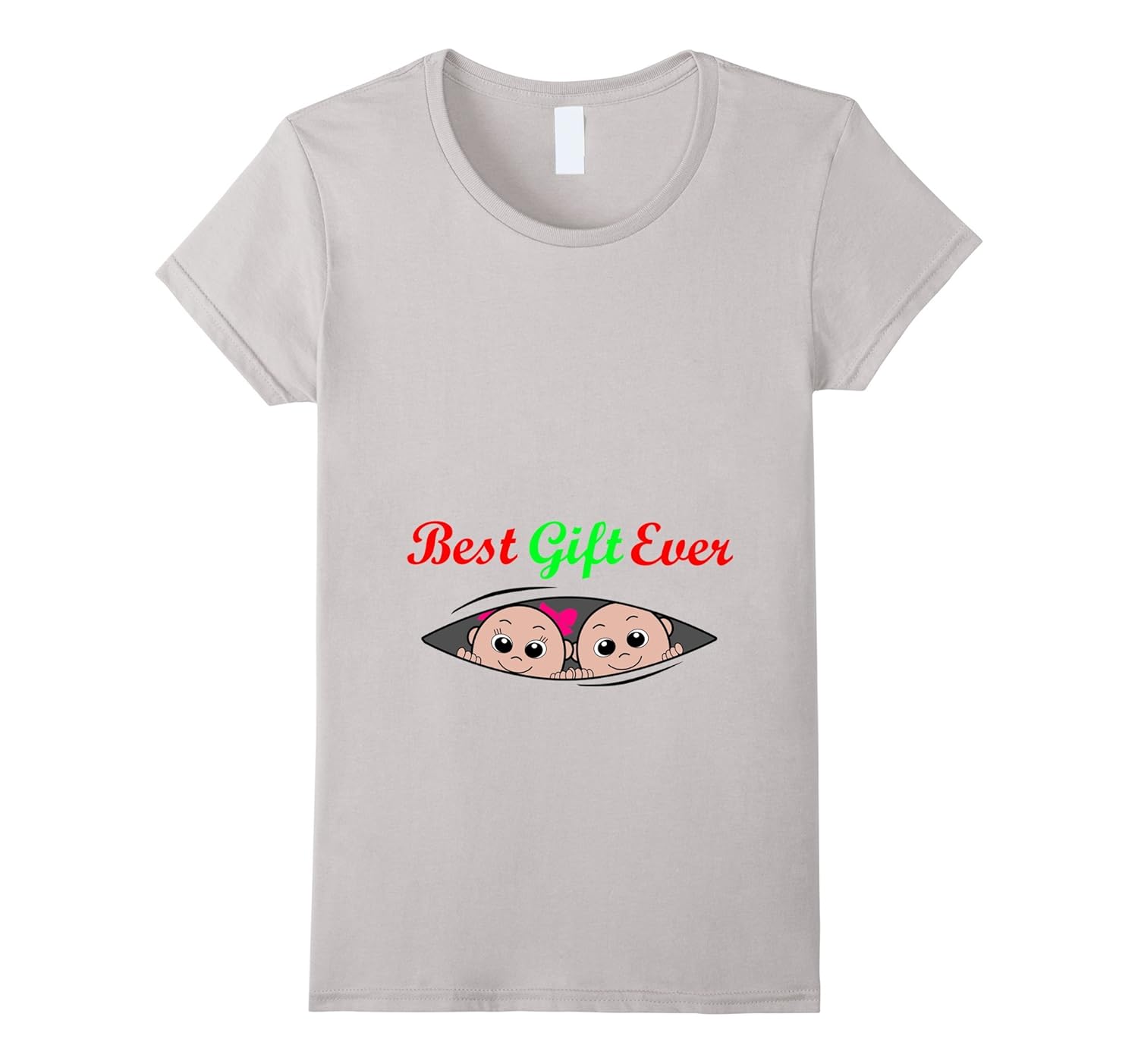 Women's Best Gift Ever Christmas Maternity t-shirt Twins-ANZ