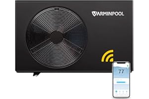 VARMINPOOL 40000BTU Smart Electric Pool Heat Pump for 13,000 Gals In and Above Ground Pools, Electric Pool Heater with Timer and Control Function via Smart APP, Heat & Cool Mode, 240V