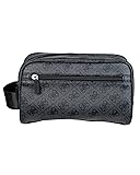 Guess Men's Top Zip All-Over G Travel Kit, Black G