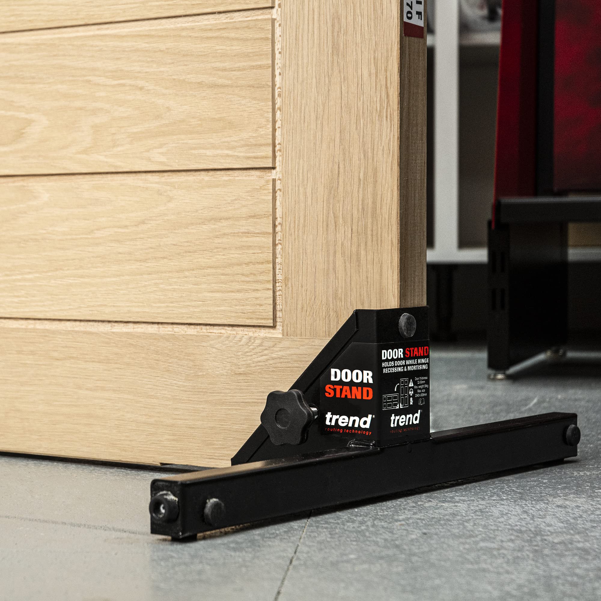 Trend Door Stand Carpentry Tool for Hinge and Door Installation, 1 17/64 - 2 11/64 Inch, D/STAND/A