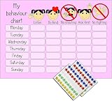 kids2learn Twin Pack Behaviour Reward Chart Blue Pink 180 Stickers view 3