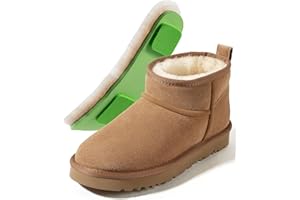 Mel&Syd 100% Australian Sheepskin Mini Boots with Arch Support Options - Warm Down to -40°F (-40°C) Thermal Ankle Booties - Waterproof Suede & Breathable Winter Shoes for Urban Commute & Office Wear