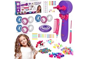 CLWVPCOT Hair Braiding Decoration Tool for Girls, Automatic Twister Kit with 3 Styling Modes, Bead & Thread Decorator for Adding Fun Accents to Girls Braids, Creative DIY Accessory Maker