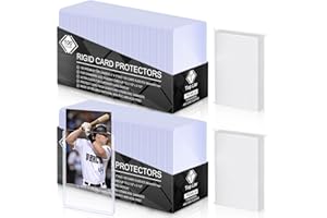 TIOPLIOR 200 Pcs Top Loaders for Cards Sleeves Hard Plastic, 3X4in Toploaders Clear Card Protectors for Baseball Cards Trading Cards TCG, Hard Card Holders with 200 Soft Card Sleeves and A Pair of Gloves
