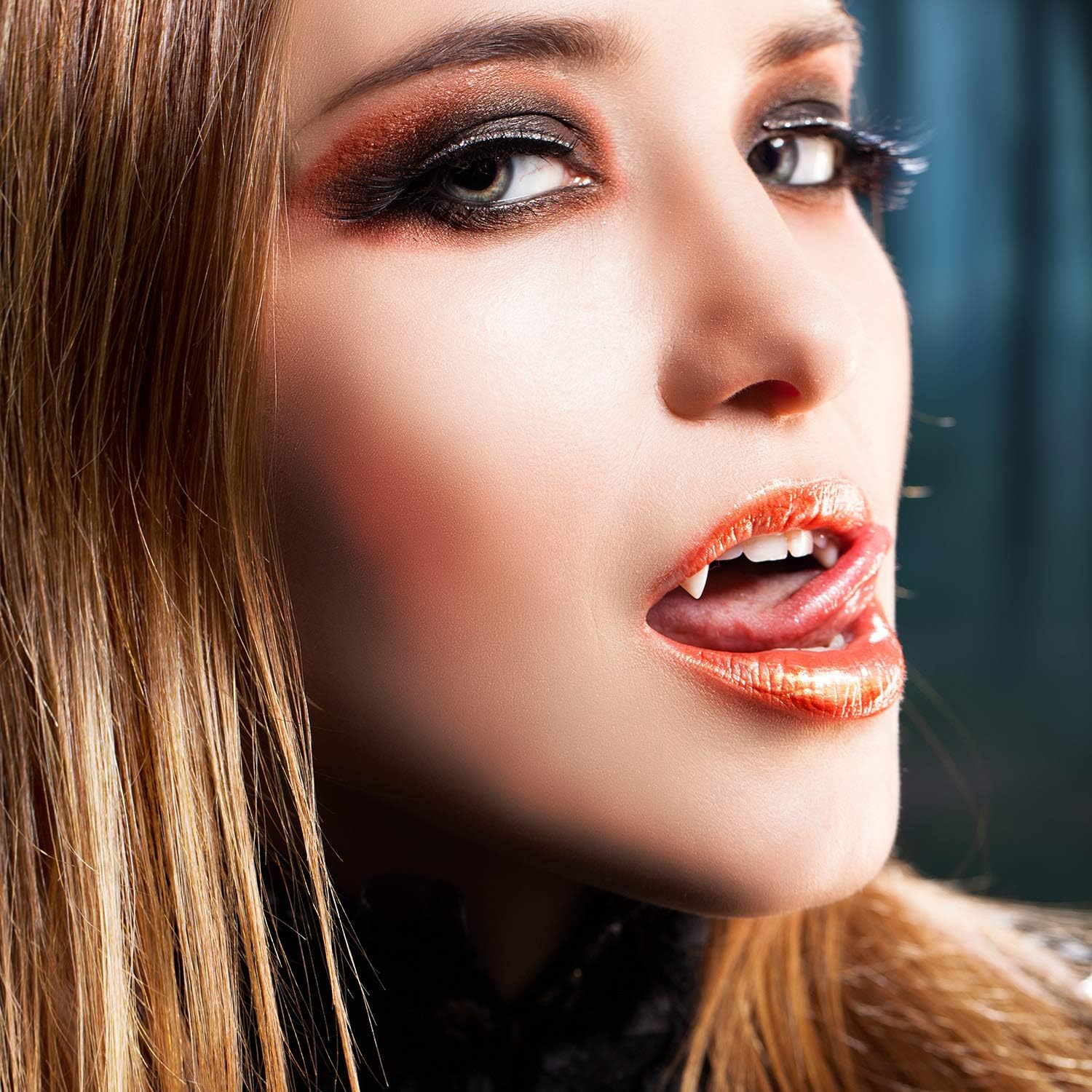 ZHANMAI 4 works Vampire Fangs Fake with Adhesive Halloween Cosplay Props White Horror False Teeth Party Favors Accessories(13 mm - Image 5