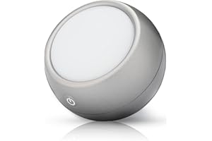 Circadian Optics Light Therapy Lamp - UV-Free LED Happy Mood Lamps with 10,000 Lux - Full Spectrum Sun Lights - Leo (Light Grey)