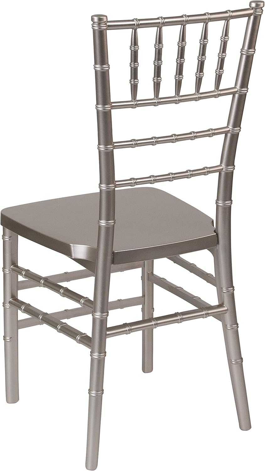 Flash Furniture HERCULES PREMIUM Series Pewter Resin Stacking Chiavari Chair - Chairs